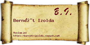 Bernát Izolda névjegykártya